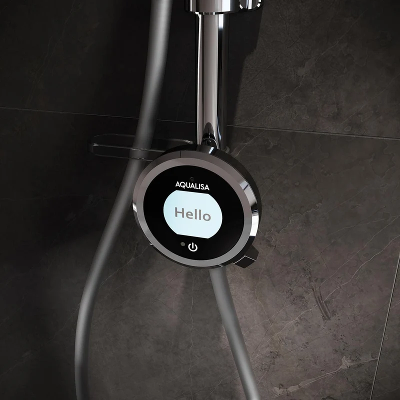Aqualisa Optic Q Smart Shower Exposed With Adj And Ceiling Fixed Head - Gravity Pumped