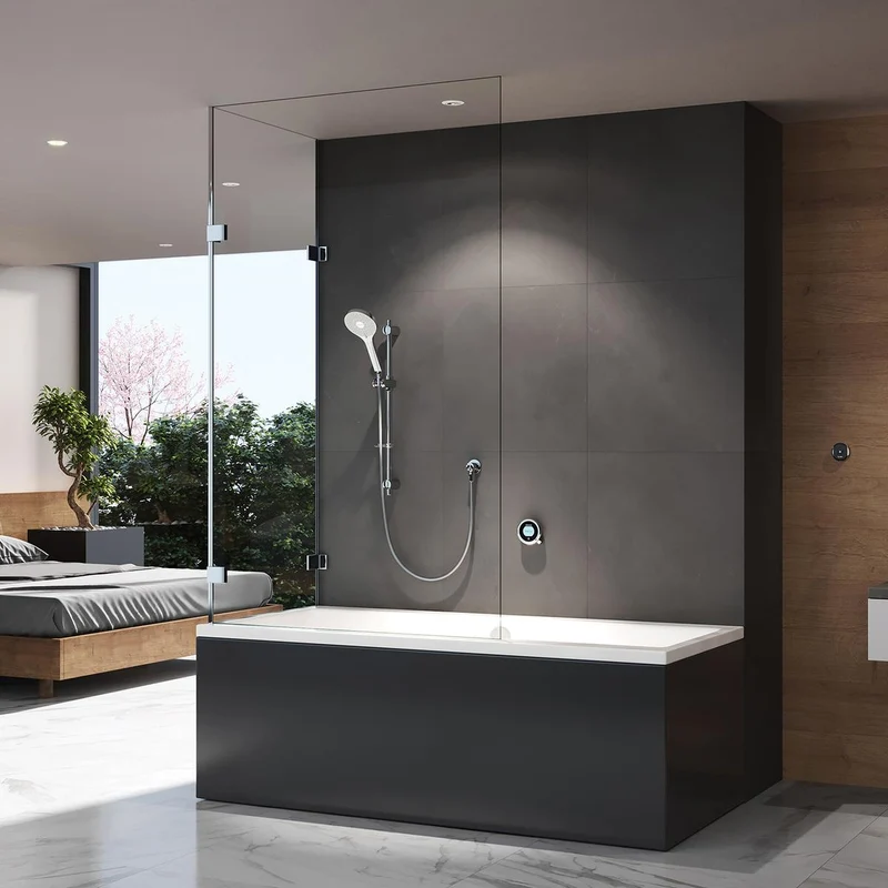 Aqualisa Optic Q Smart Shower Concealed With Adj Head And Bath Fill - Gravity Pumped