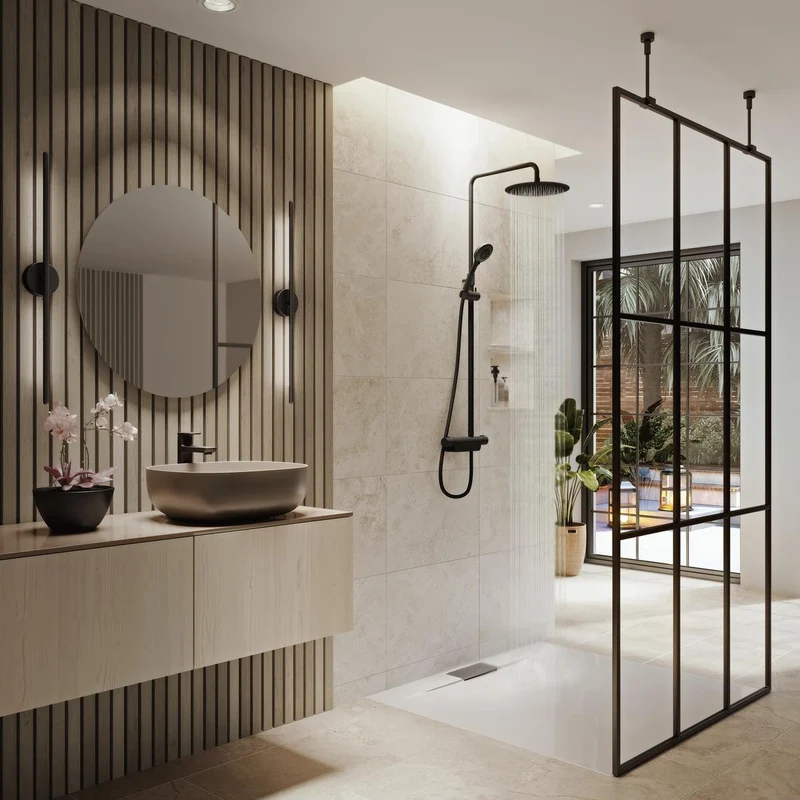 Aqualisa Midas 220 Shower Column - Matt Black