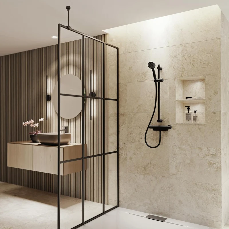 Aqualisa Midas 220 Bar Valve Shower - Matt Black