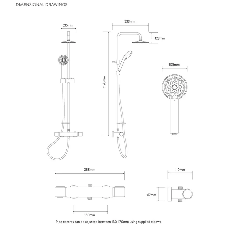Aqualisa Midas 110 Shower Column