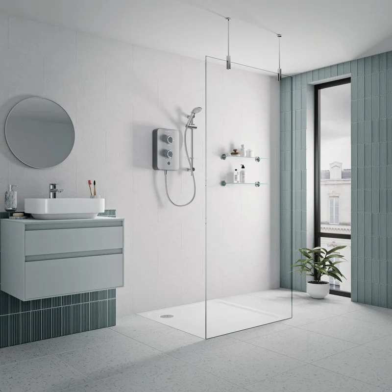 Aqualisa Gainsborough Slim Duo 8.5Kw - Titanium Grey