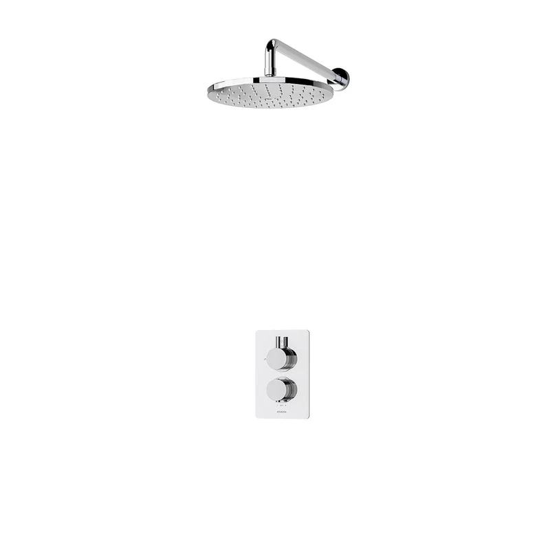 Aqualisa Dream Concealed Thermostatic Mixer Single Outlet With Wall Fixed Head - Round