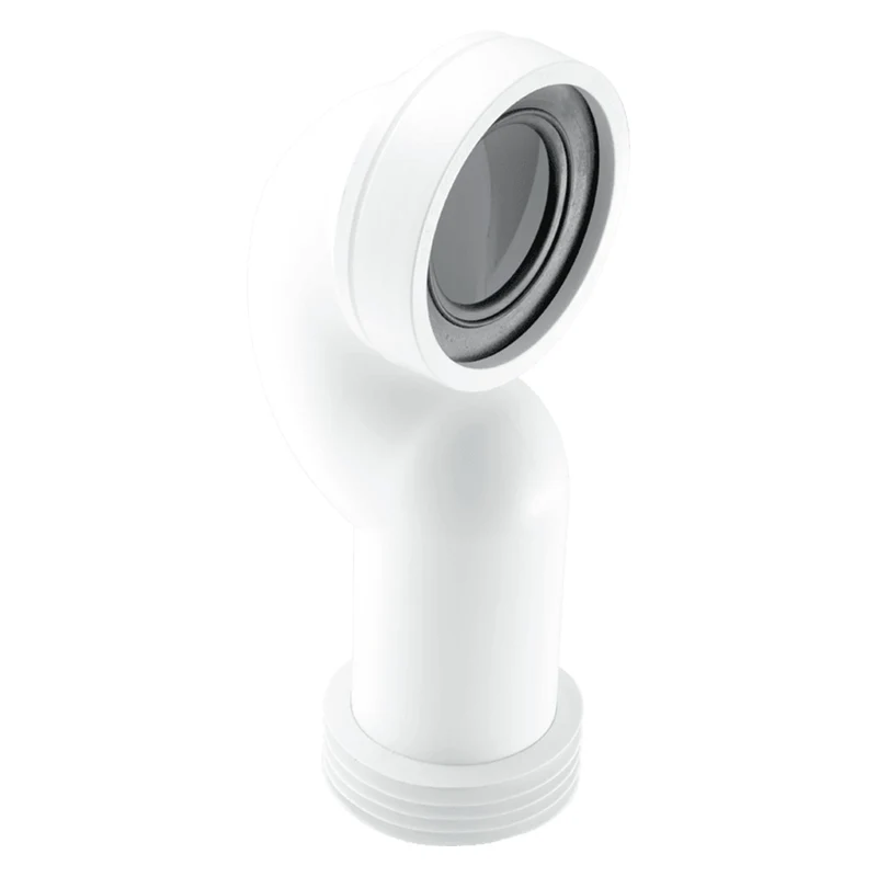 McAlpine 97-107mm Inlet x 4"/110mm Outlet 90° Space Saving Bend Adjustable Length Rigid WC Connector