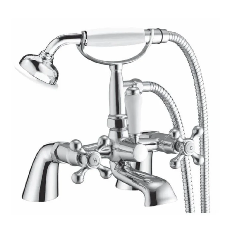 Legend Traditional Freestanding Shower Bath Suite - Left Hand