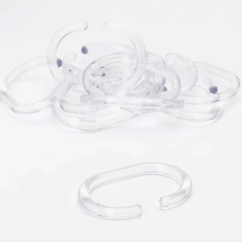 C Shape Shower Curtain Ring - Clear