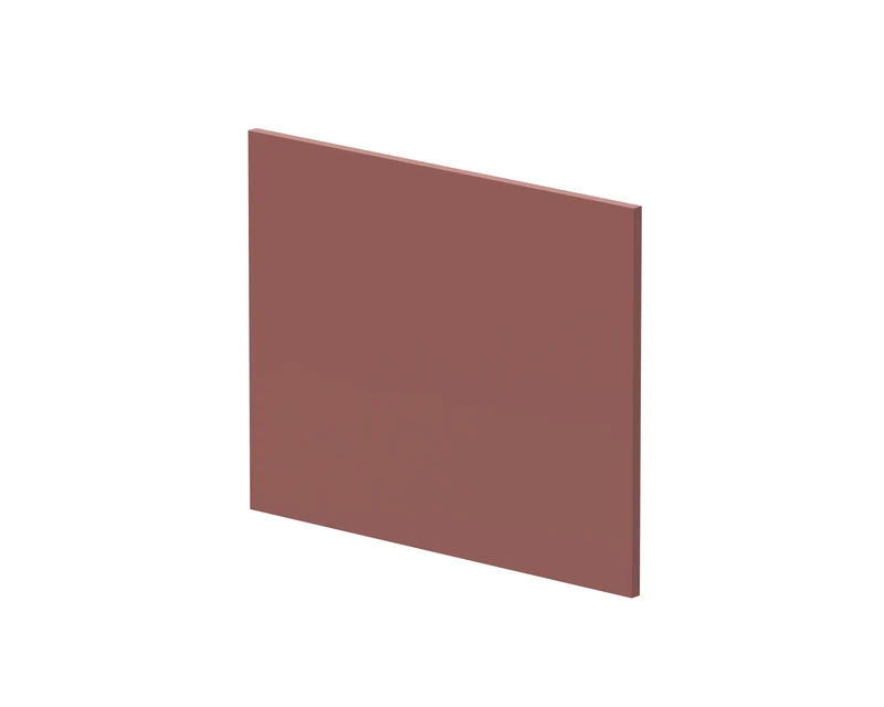 700mm Square Shower Bath End Panel - Smoked Red Satin