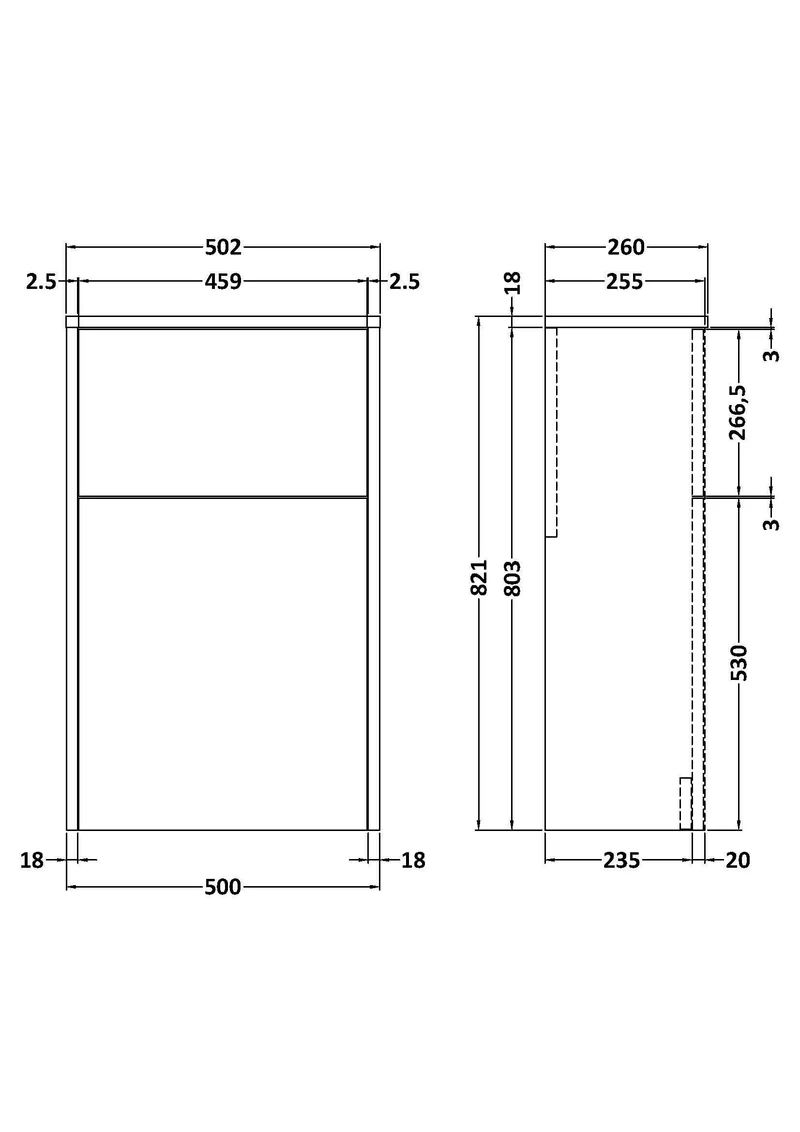 Havana 500mm WC Unit - Soft Linen Satin