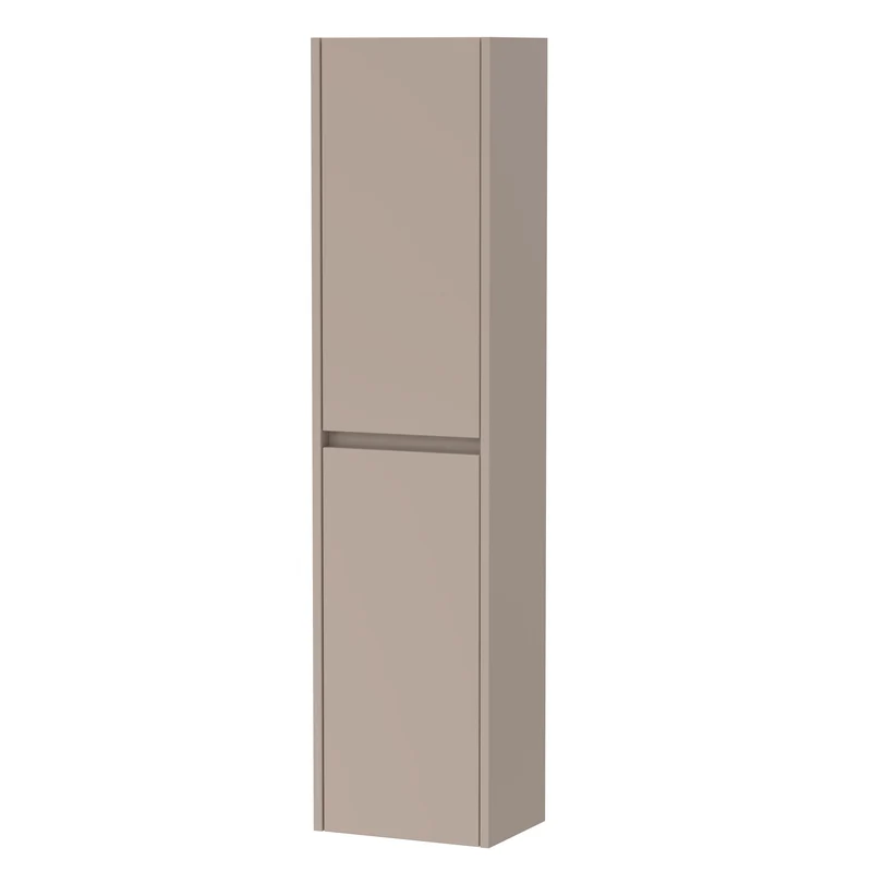 Havana 350mm Wall Mounted Tall Unit - Soft Linen Satin