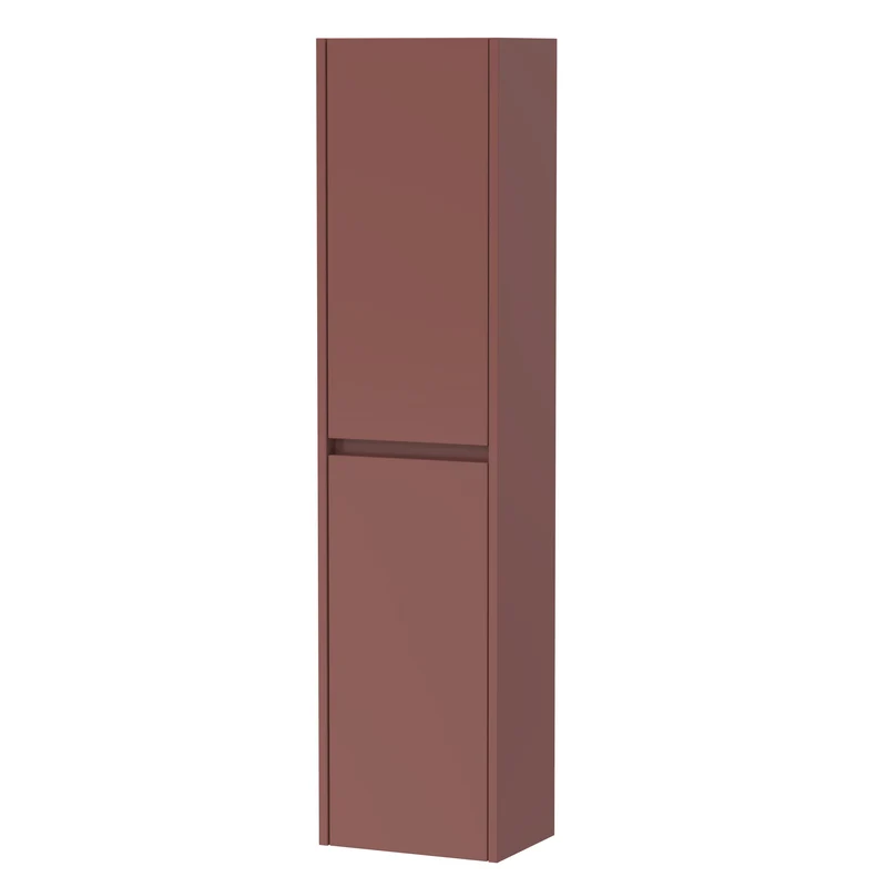 Havana 350mm Wall Mounted Tall Unit - Smoked Red Satin