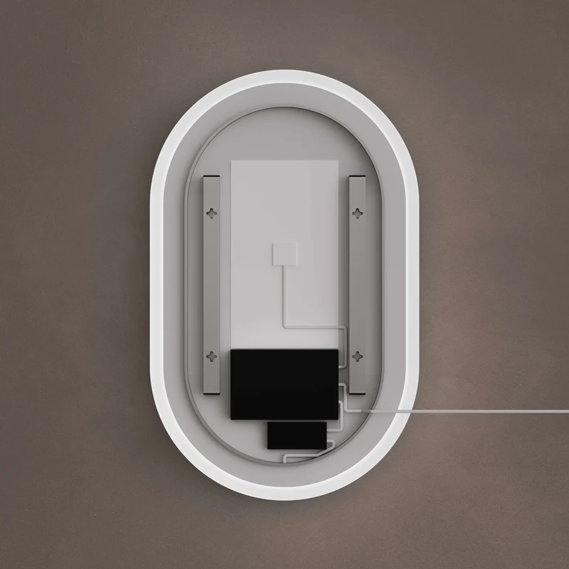 Cleo Capsule Illuminated Mirror 50 x 80cm with Adjustable Dotless Lighting and Demister
