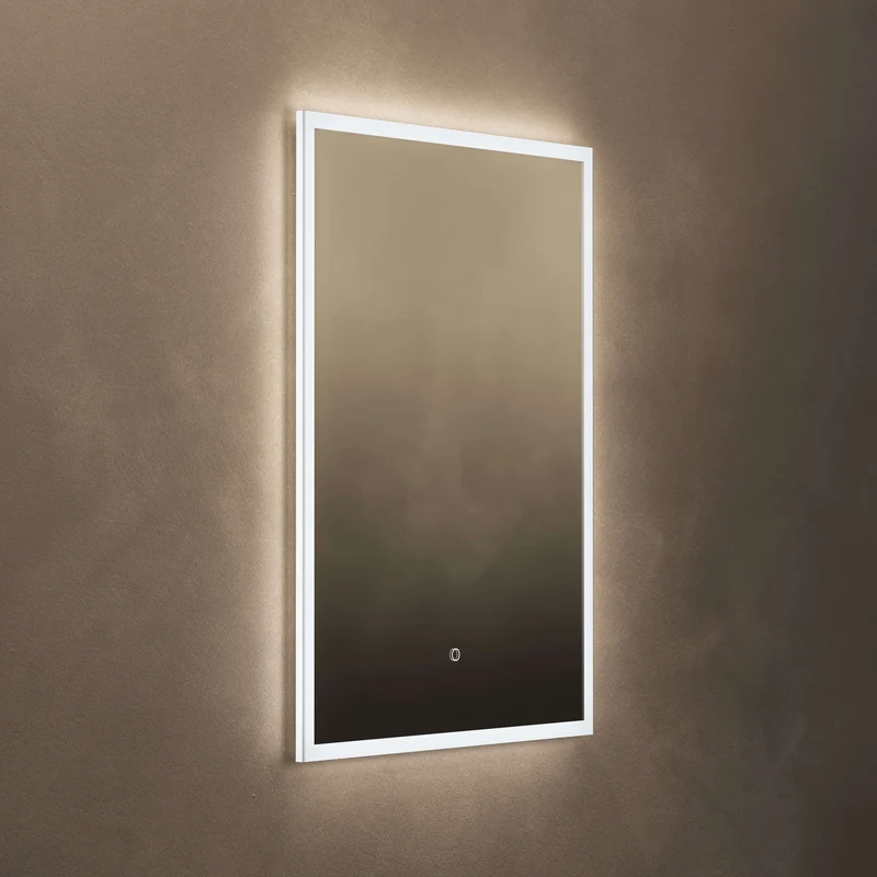 Cleo Rectangular Illuminated Mirror 60 x 80cm with Adjustable Dotless Lighting and Demister