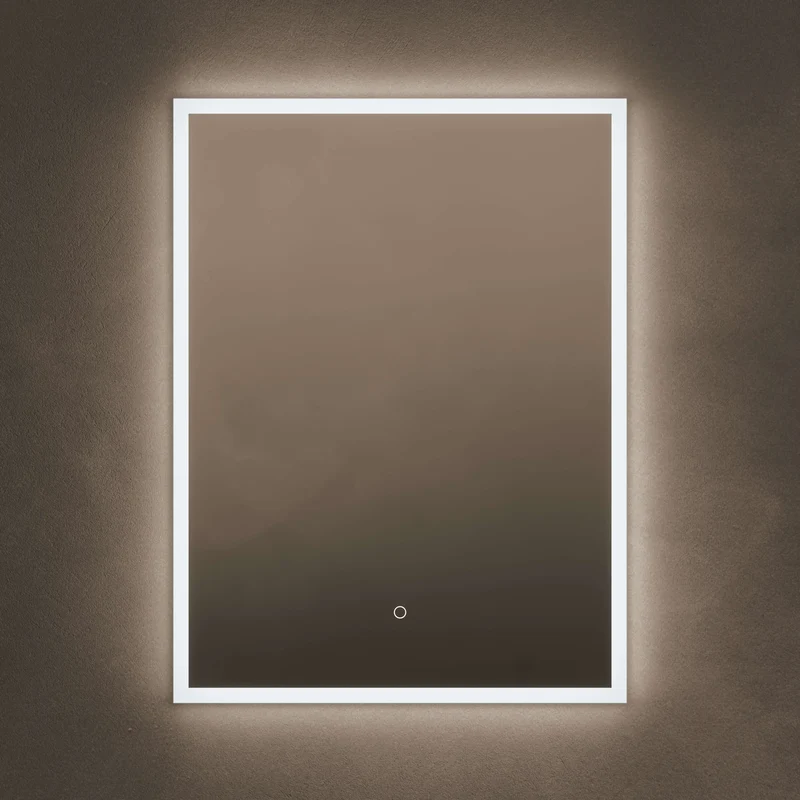 Cleo Rectangular Illuminated Mirror 60 x 80cm with Adjustable Dotless Lighting and Demister