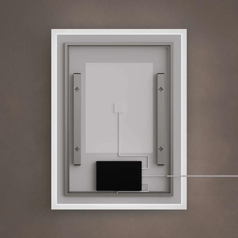 Cleo Rectangular Illuminated Mirror 60 x 80cm with Adjustable Dotless Lighting and Demister
