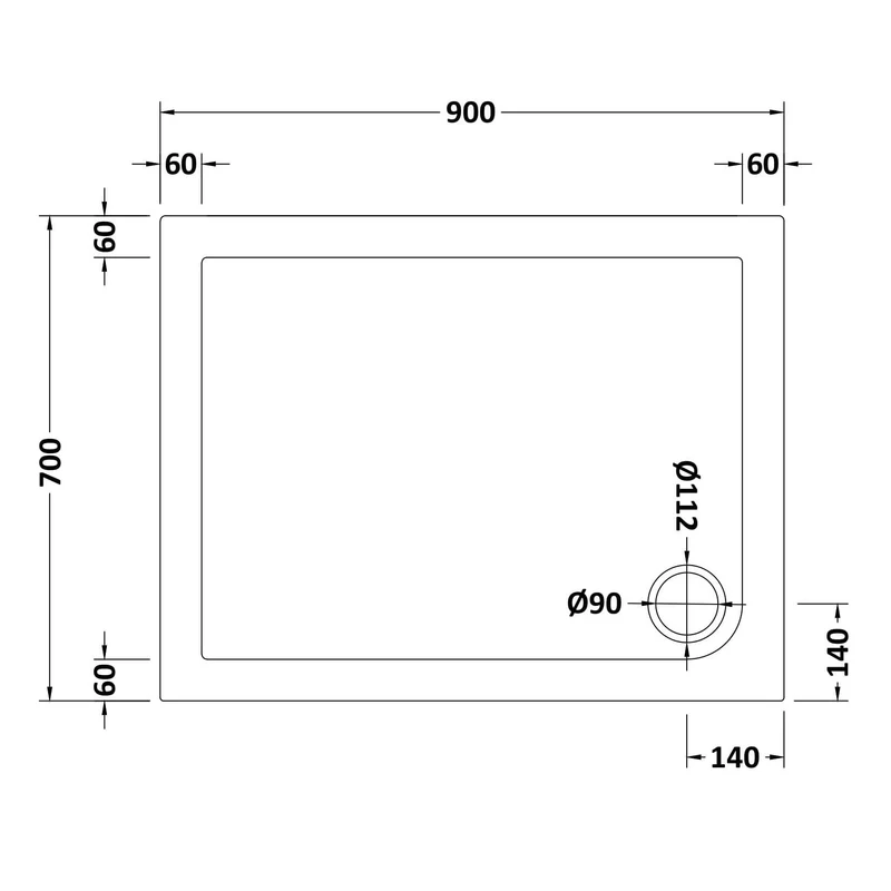 Porto Matt Black 6mm Pivot Shower Door With Slate Effect Stone Resin Tray & Waste