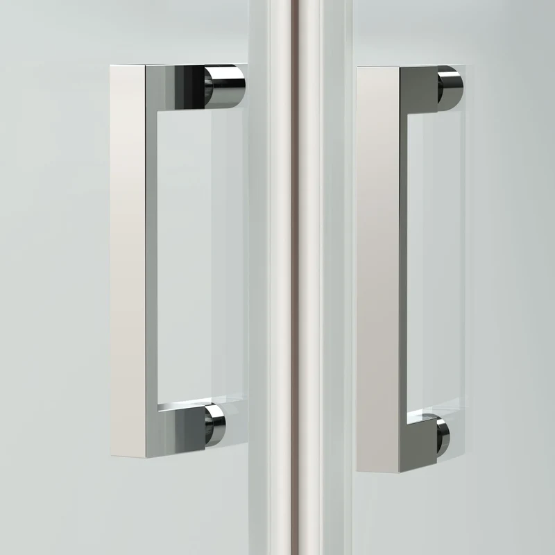 Porto Chrome 6mm Pivot Shower Door With Slate Effect Stone Resin Tray & Waste