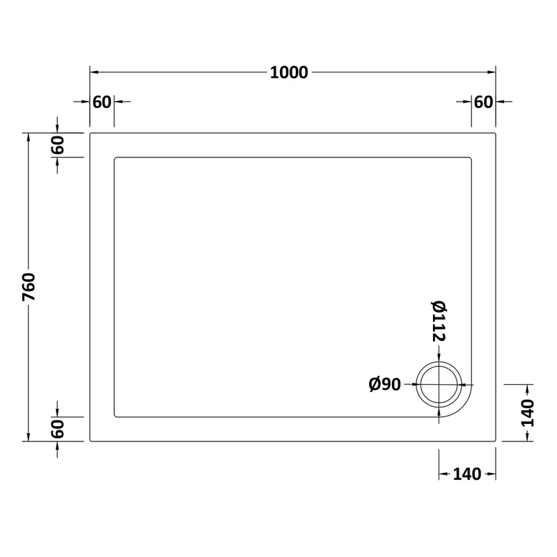 Porto Chrome 6mm Pivot Shower Door With Slate Effect Stone Resin Tray & Waste