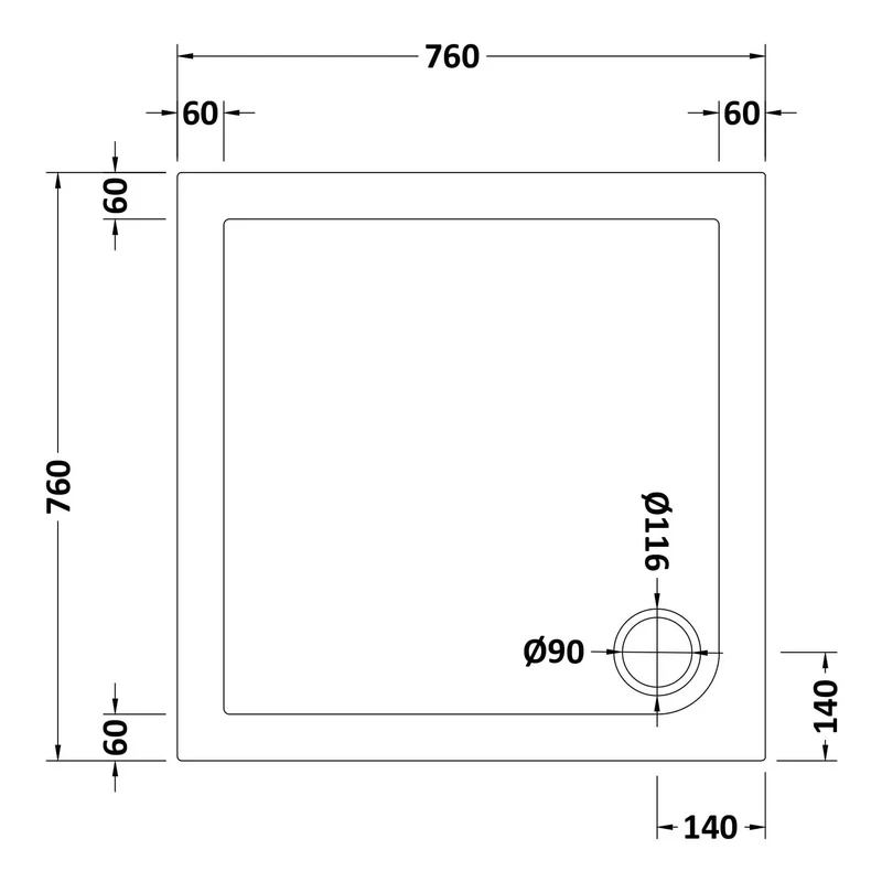 Porto Chrome 6mm Pivot Shower Door With Slate Effect Stone Resin Tray & Waste