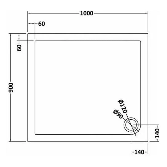 Porto Chrome 6mm Pivot Shower Door With Slate Effect Stone Resin Tray & Waste