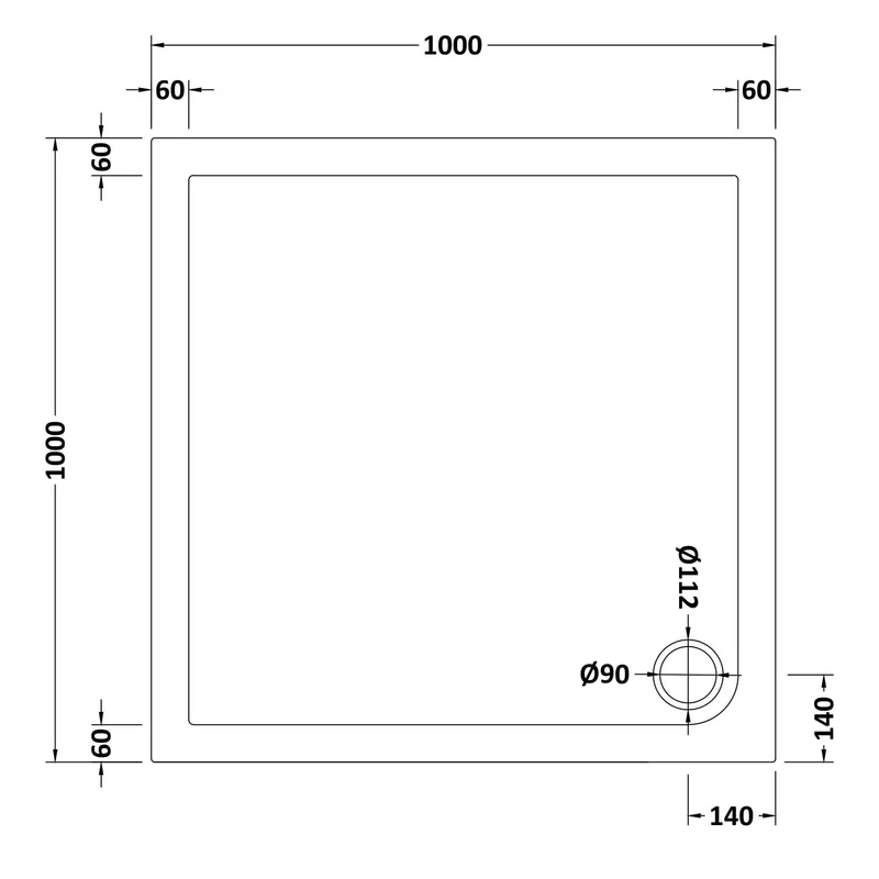 Porto Chrome 6mm Pivot Shower Door With White Stone Resin Tray & Waste