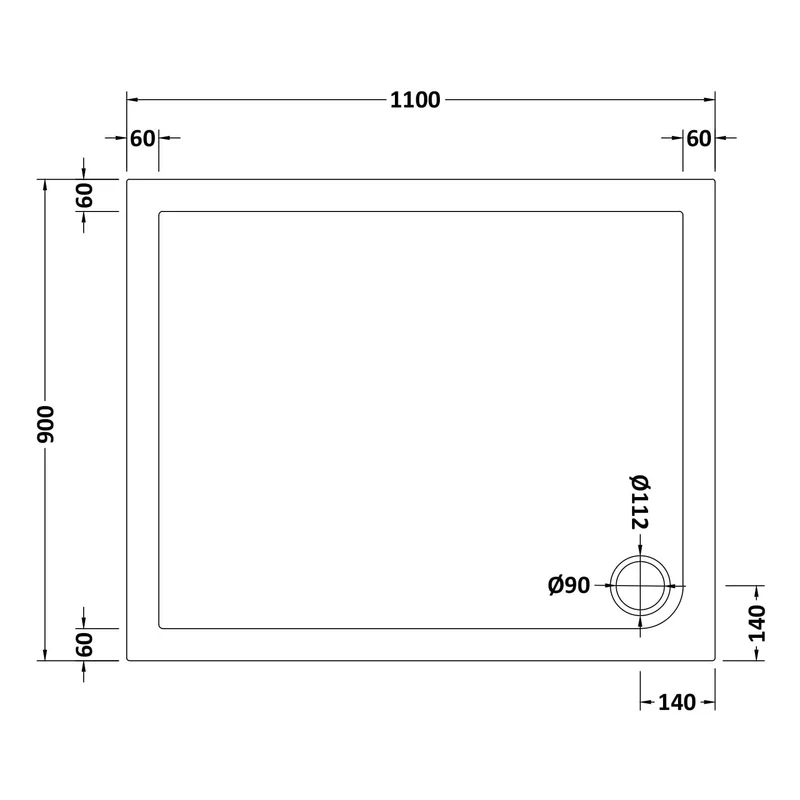 Porto Brushed Brass 6mm Sliding Shower Door With Slate Effect Stone Resin Tray & Waste