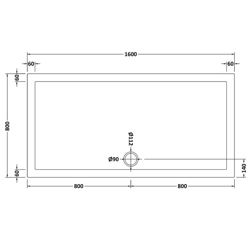 Porto Matt Black 6mm Sliding Shower Door With Slate Effect Stone Resin Tray & Waste