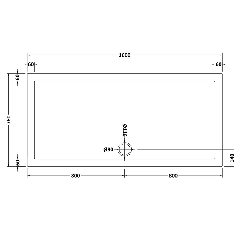 Porto Matt Black 6mm Sliding Shower Door With Slate Effect Stone Resin Tray & Waste