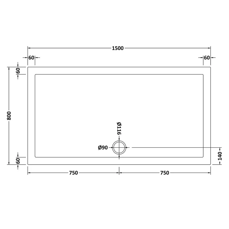 Porto Matt Black 6mm Sliding Shower Door With Slate Effect Stone Resin Tray & Waste
