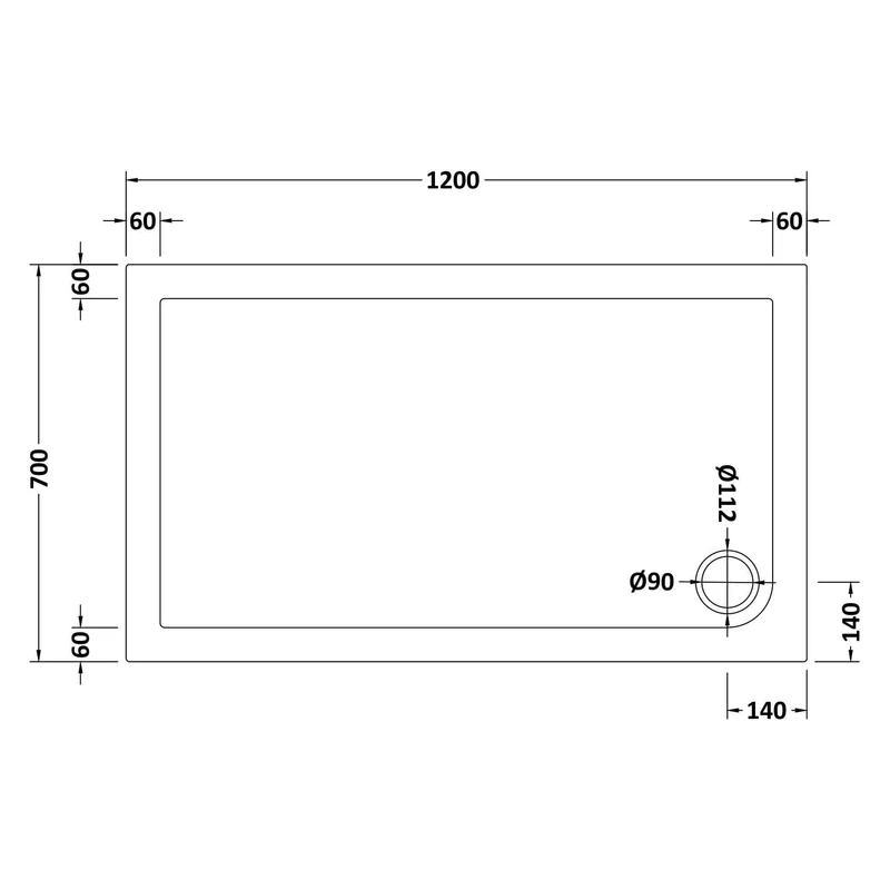 Porto Matt Black 6mm Sliding Shower Door With Slate Effect Stone Resin Tray & Waste