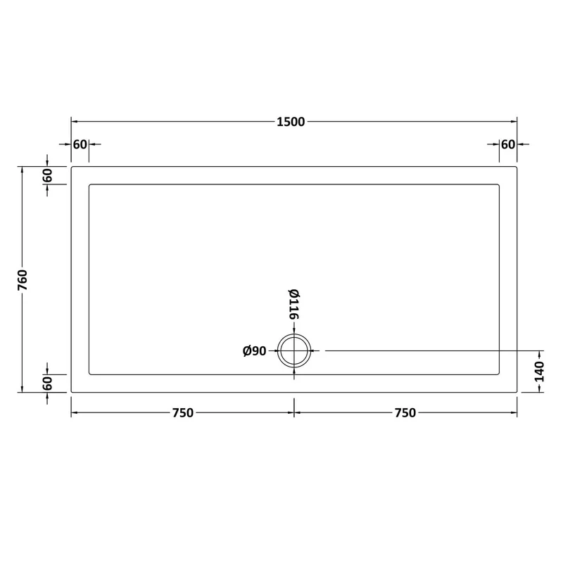 Porto Chrome 6mm Sliding Shower Door With Slate Effect Stone Resin Tray & Waste