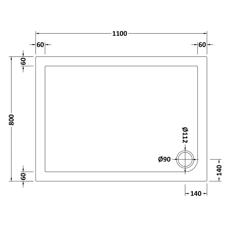 Porto Chrome 6mm Sliding Shower Door With Slate Effect Stone Resin Tray & Waste