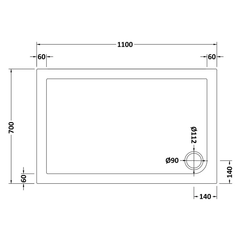Porto Chrome 6mm Sliding Shower Door With Slate Effect Stone Resin Tray & Waste