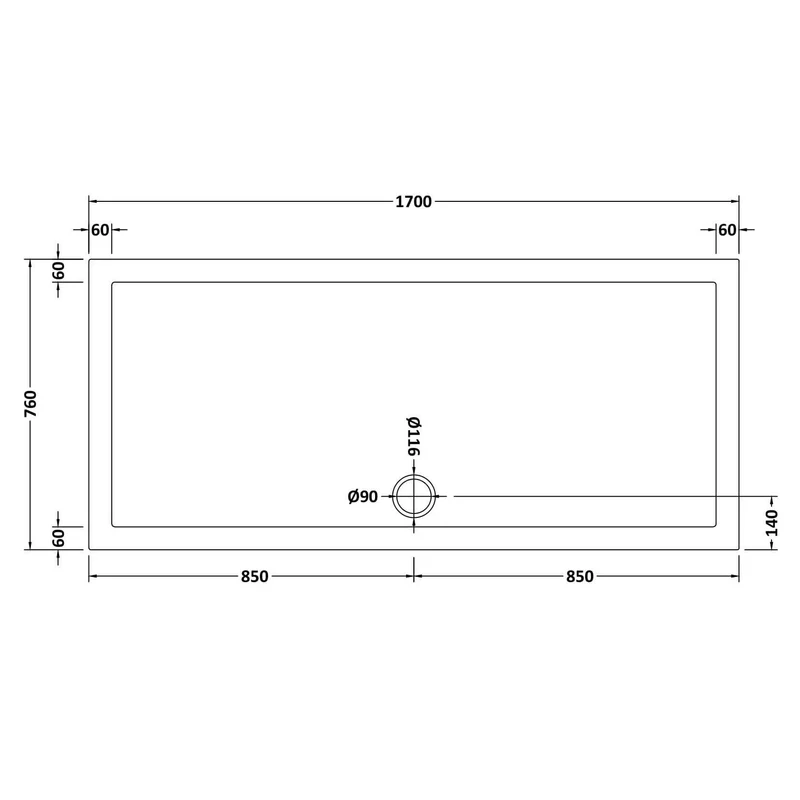 Porto Chrome 6mm Sliding Shower Door With White Stone Resin Tray & Waste