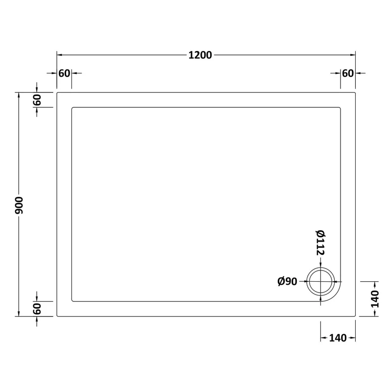 Porto Chrome 6mm Sliding Shower Door With White Stone Resin Tray & Waste