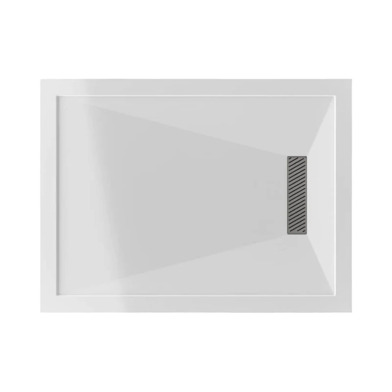 Lustre 8mm Brushed Brass 2000mm Walk-In Shower Screen with SlimStone 25mm Linear Shower Tray