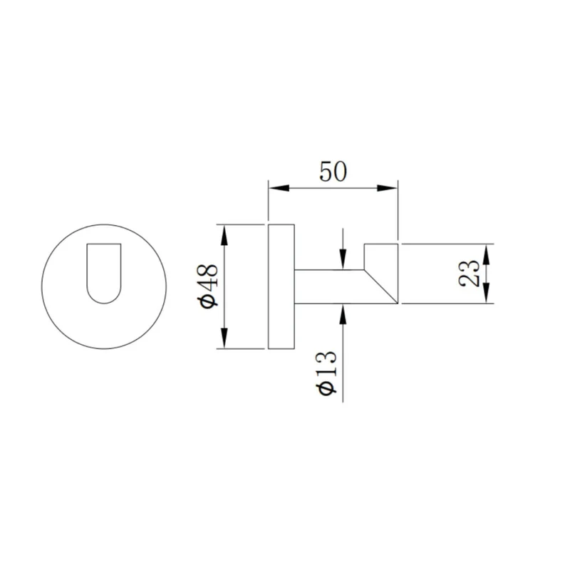 Lux Knurled Robe Hook - Brushed Brass