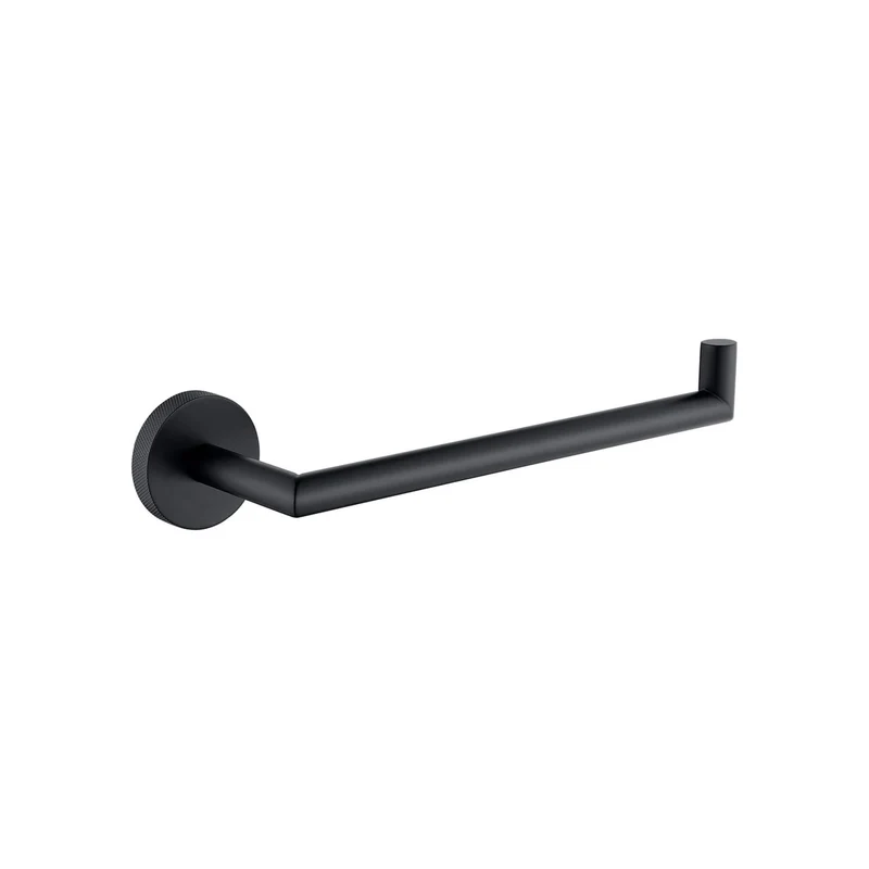 Lux Knurled Towel Holder - Matt Black
