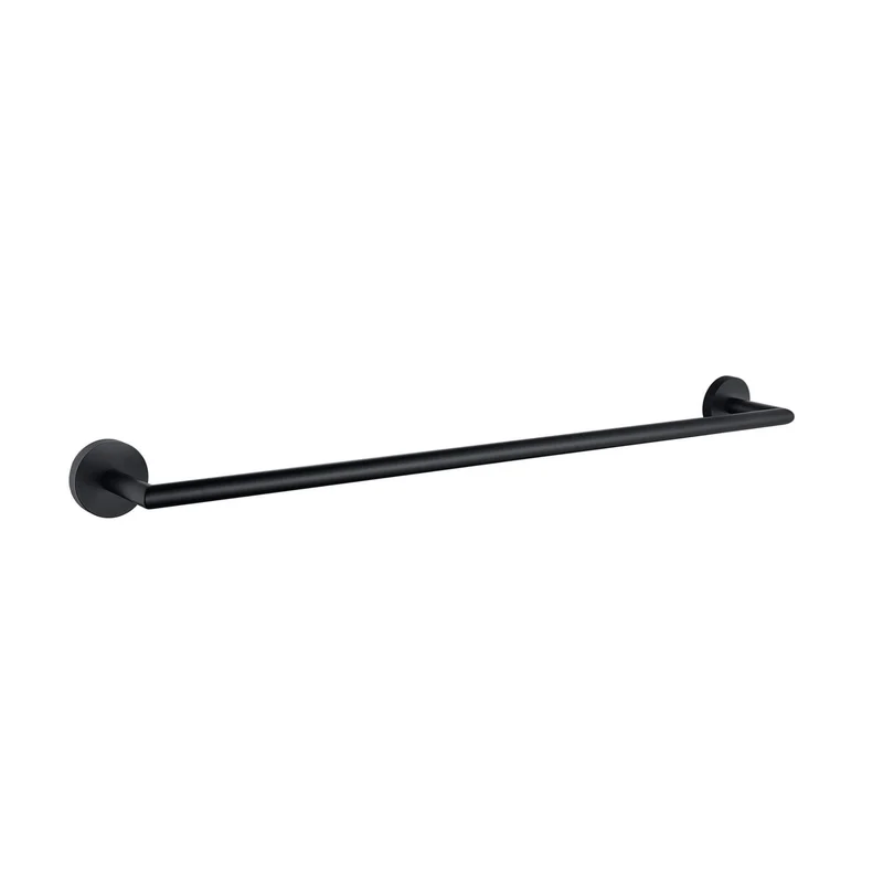 Lux Knurled Towel Rail 617mm - Matt Black