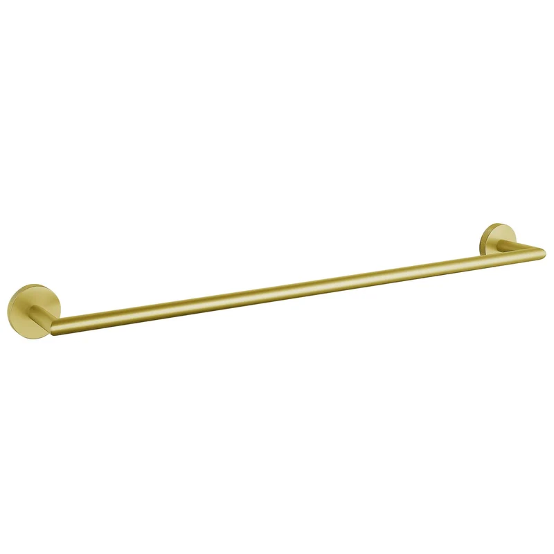 Lux Knurled Towel Rail 617mm - Brushed Brass