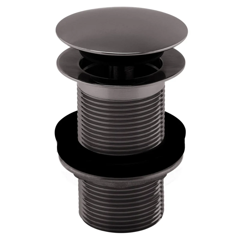 Lux Unslotted Basin Clicker Waste - Gunmetal Grey