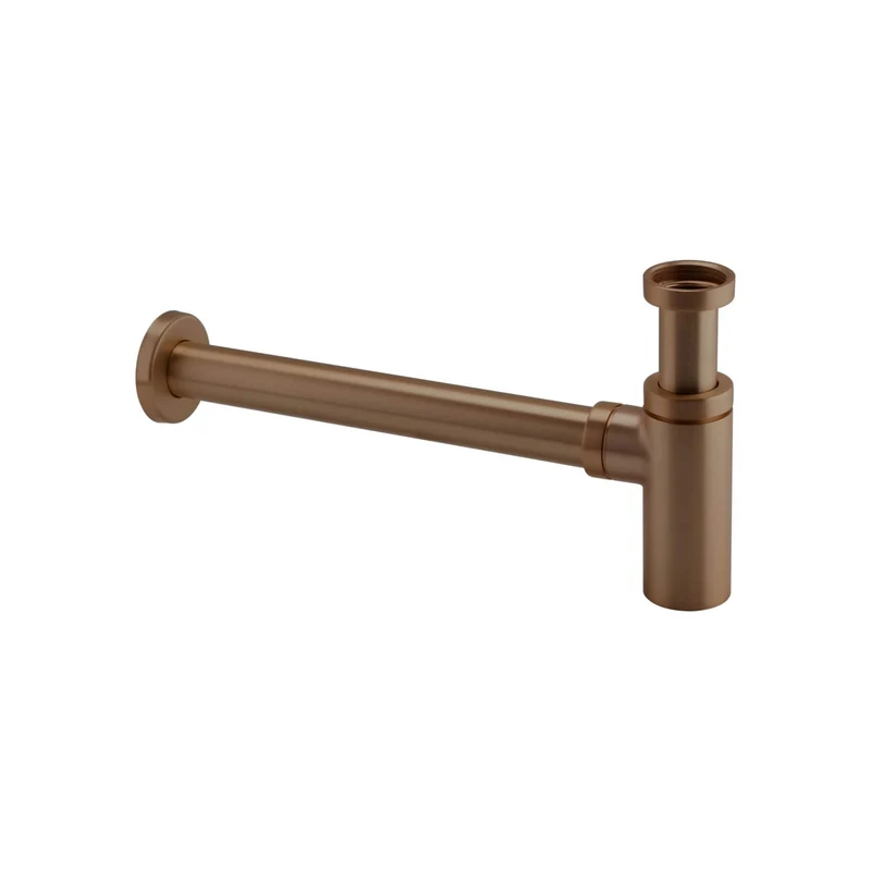 Lux Round Basin Bottle Trap - Brushed Bronze
