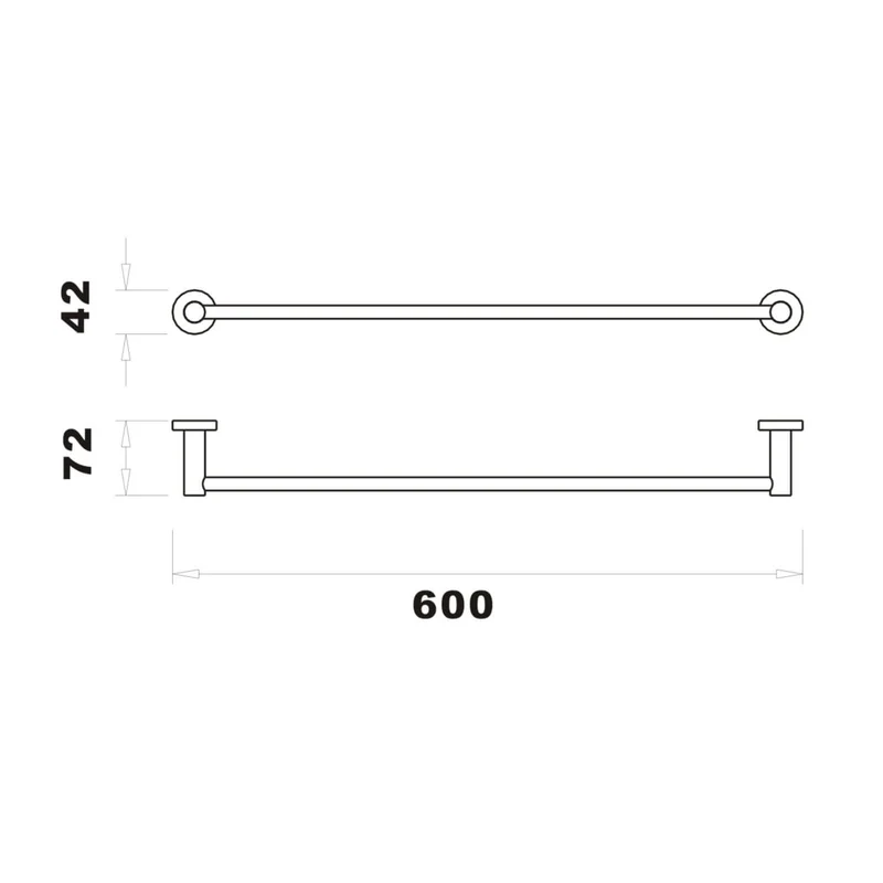 Capri Towel Rail - Brushed Brass