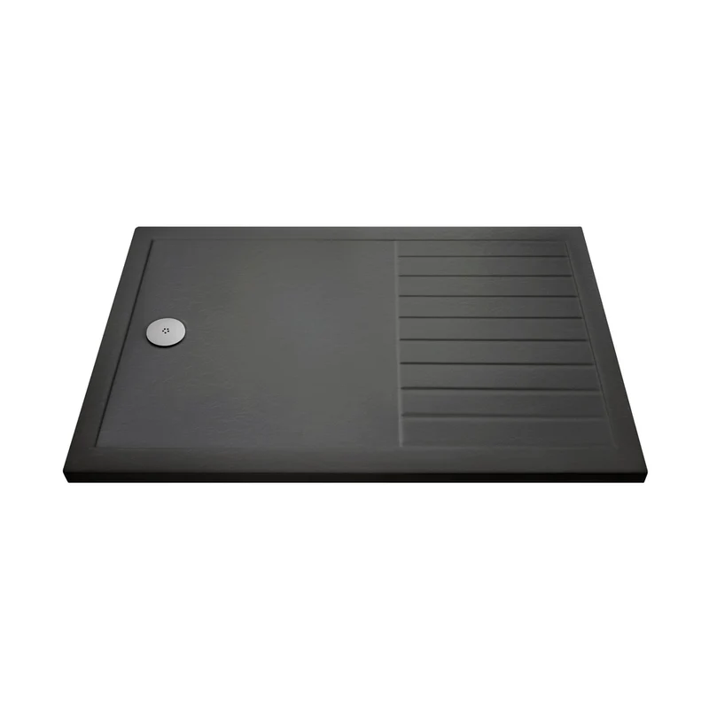 Nuie Wetroom Trays Rectangular Walk-in Shower Tray 1400 X 900 Contemporary Grey Slate Acrylic Capped ABS Caco3 And Pu