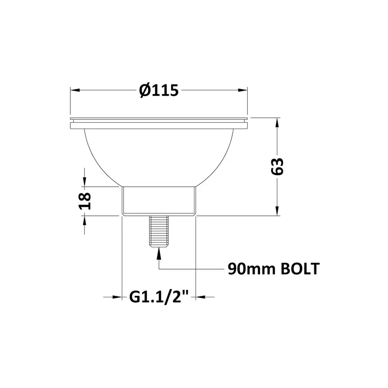 Nuie Strainer with Pull Out Basket - Chrome