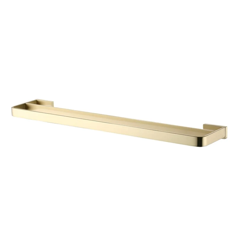 Como Double Towel Rail - Brushed Brass