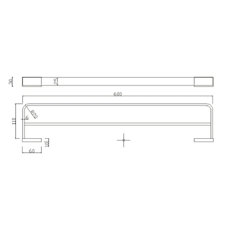 Como Double Towel Rail - Brushed Brass