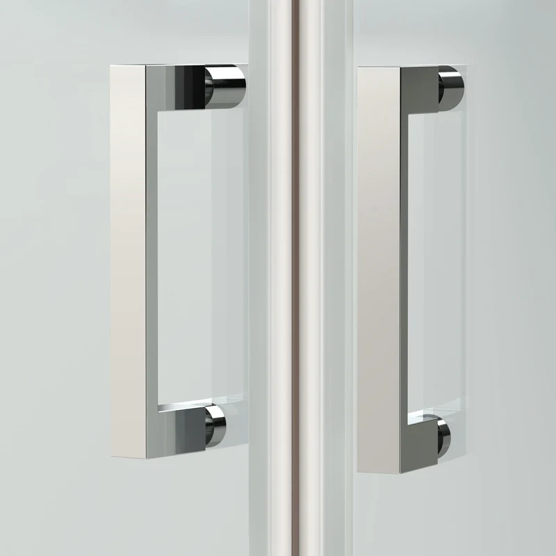 Porto Chrome 6mm Quadrant Shower Enclosure With Slate Effect Stone Resin Tray & Waste
