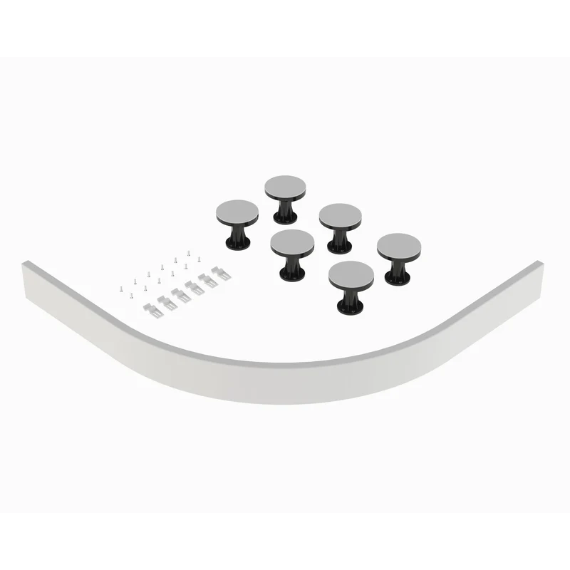 Porto Chrome 6mm Quadrant Shower Enclosure With White Stone Resin Tray & Waste