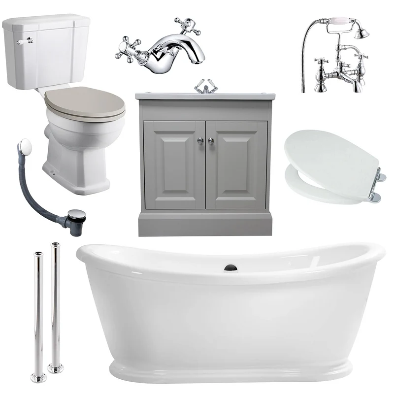 Shandon Double Slipper Freestanding Bath Suite