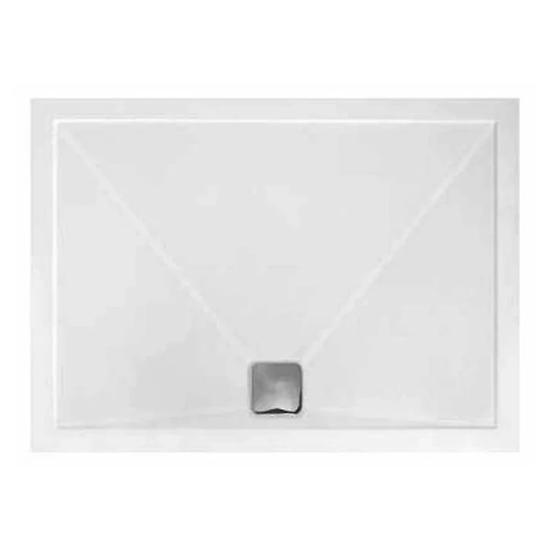 Lustre 8mm Chrome 2000mm Walk-In Shower Screen with SlimStone Elements 25mm Shower Tray